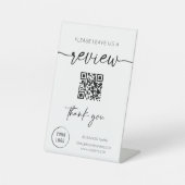 Bitte Verlass uns einen QR-Code überprüfen Sockelschild (Vorderseite)