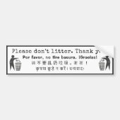 Bitte verunreinigen Sie nicht danken Ihnen! Autoaufkleber (Vorne)