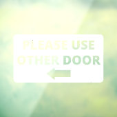 Bitte verwenden Sie den anderen Türvorschub. Fensteraufkleber (Blatt 3)