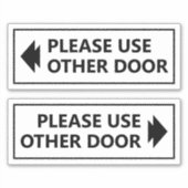 Bitte verwenden Sie ein anderes Türzeichen mit Pfe Aufkleber (Vorderseite)