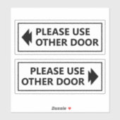 Bitte verwenden Sie ein anderes Türzeichen mit Pfe Aufkleber (Blatt)