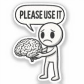 Bitte verwenden Sie ihn Aufkleber (Vorderseite)