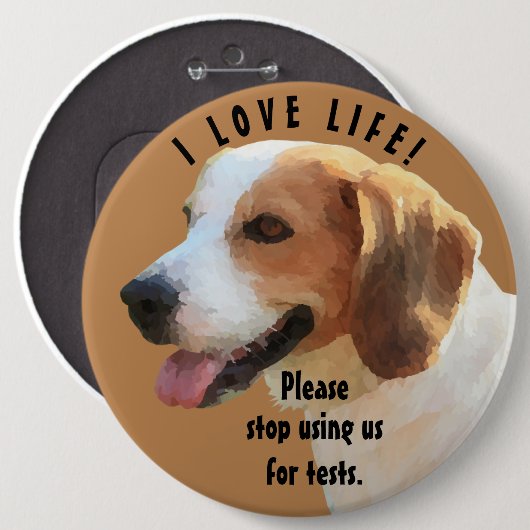 "Bitte verwenden Sie uns nicht mehr für Tests" Bea Button (Vorne & Hinten)