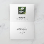 Bitte verzeihen Sie mir: Blume der weißen Tulips Karte (Innenseite)