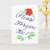 Bitte verzeihen Sie mir die rote Blume Blank Grußk Karte (Gelbe Blume)