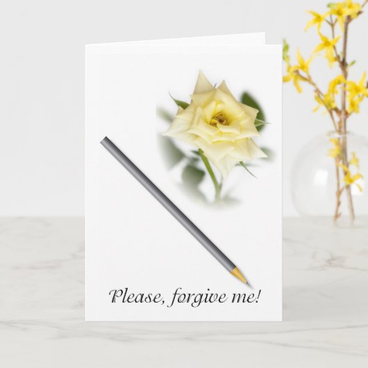 Bitte verzeihen Sie mir. Karte (Gelbe Blume)