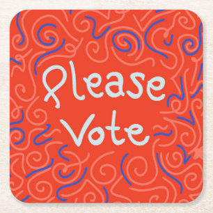 Bitte wählen rechteckiger pappuntersetzer