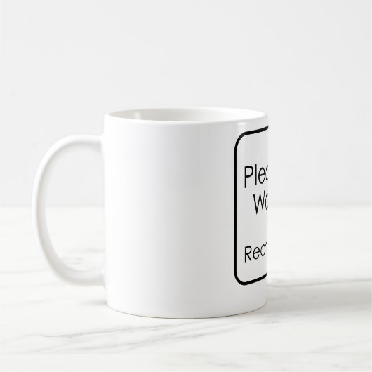 Bitte warten... Aufladen Kaffeetasse (Links)