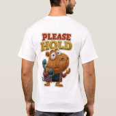 Bitte Warten Lustiger Capybara Stickpatch Geschenk T-Shirt (Rückseite)