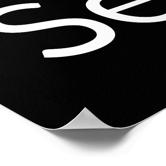 Bitte warten Sie, bis das schwarze Zeichen gesetzt Poster (Ecke)