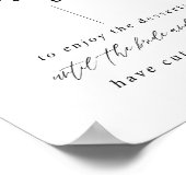 Bitte warten Sie bis zum Hochzeitstorch Poster (Ecke)
