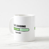 Bitte warten Sie Furz Jetzt Neuigkeiten laden Kaffeetasse (Vorderseite Links)