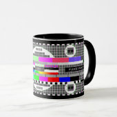 "Bitte warten" TV-Testbild Tasse (VorderseiteRechts)