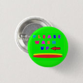Bitte waschen Sie Designkalk grün mit Worten Button (Vorne & Hinten)