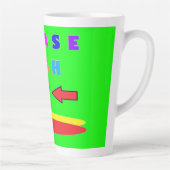 Bitte waschen Sie Designkalk grün mit Worten Milchtasse (Rechts)