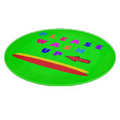 Bitte waschen Sie Designkalk grün mit Worten Schneidebrett (Ecke)