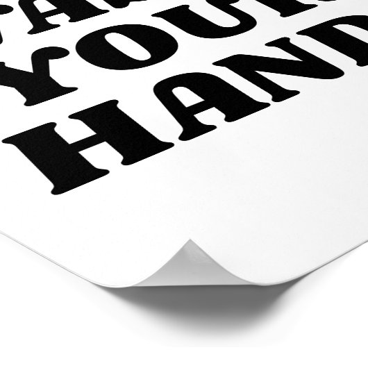 Bitte waschen Sie Ihre Hände Poster (Ecke)