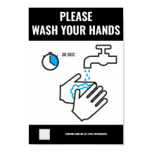 Bitte waschen Sie Ihre Hände Poster