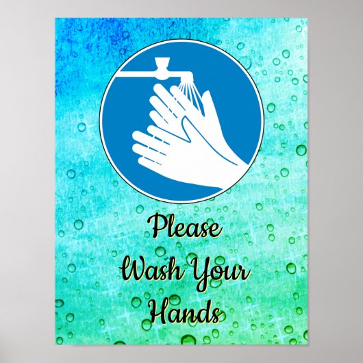 Bitte waschen Sie sich die Hände 2020 Hygiene-Zeic Poster (Vorne)