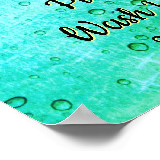 Bitte waschen Sie sich die Hände 2020 Hygiene-Zeic Poster (Ecke)