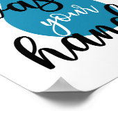 Bitte waschen Sie sich die Hände, Badplakat Poster (Ecke)