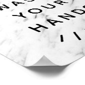 Bitte waschen Sie sich die Hände und unterschreibe Poster (Ecke)