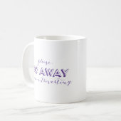 Bitte weg gehe ich bin introverting lila Introvert Kaffeetasse (Vorderseite Links)