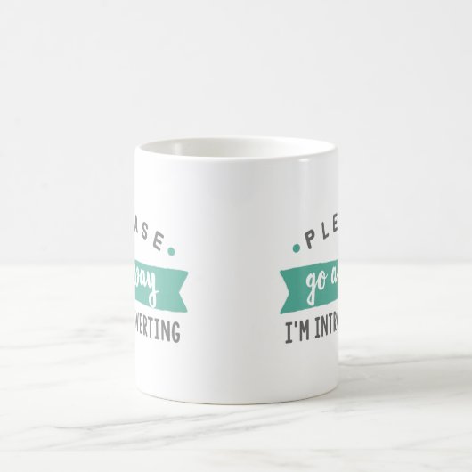 Bitte weg gehe ich introverting cofee Tasse (Mittel)