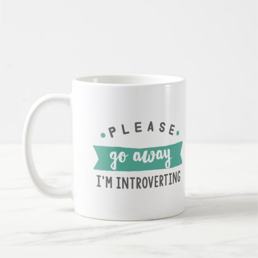 Bitte weg gehe ich introverting cofee Tasse (Links)