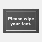 Bitte wischen Sie Ihre Füße ab. Türmchen Fußmatte (Vorderseite)