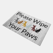 Bitte wischen Sie Ihre Pfoten ab Fußmatte (Schrägansicht)