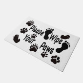 Bitte wischen Sie Ihre Pfoten ab Fußmatte (Schrägansicht)