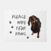 Bitte wischen Sie Ihre Pfoten Hund Foto Türmatte (Vorderseite)