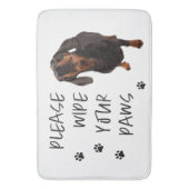 Bitte wischen Sie Ihre Pfoten Hund Foto Türmatte Badematte (Vorderseite Vertikal)