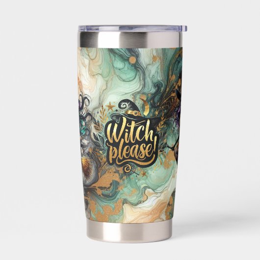🧙 ‍ ♀️ BITTE ZU WITCH! Gothic Pagan Halloween BES Thermobecher (Links)