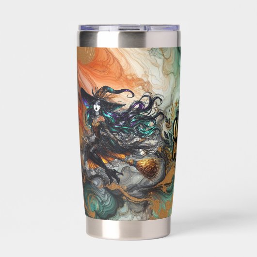 🧙 ♀️ BITTE ZU WITCH! Gothic Pagan Halloween BES Thermobecher (Vorderseite)