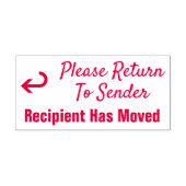 "Bitte zum Absender zurückkehren", "Der Empfänger Permastempel (Design)