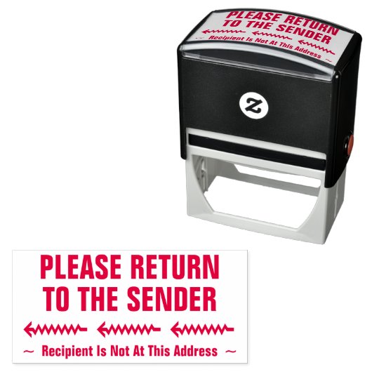 "BITTE ZUM SENDER ZURÜCKKEHREN" Briefmarke Permastempel (Beispiel)