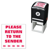 "BITTE ZUM SENDER ZURÜCKKEHREN" Briefmarke Permastempel (Beispiel)
