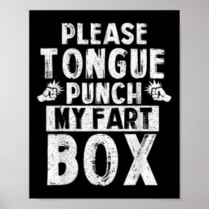 Bitte Zunge Punch Meine Furz Box Funny Word Pub Hu Poster