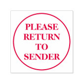 "BITTE ZURÜCK AUF SENDER" Briefmarke Permastempel (Design)