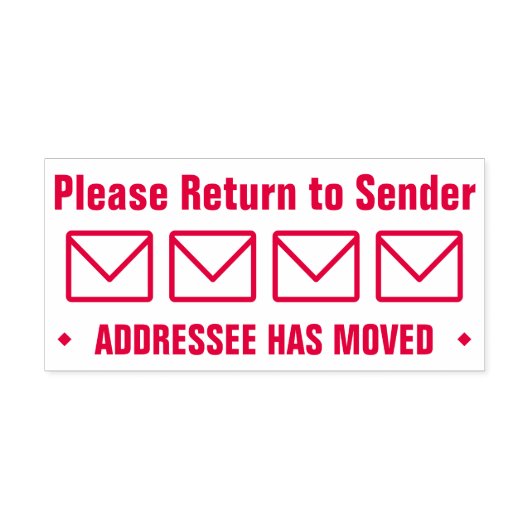 "Bitte zurück zum Absender" "ADDRESSEE HAT SICH BE Permastempel (Design)