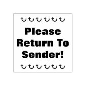 "Bitte zurück zum Absender!" Briefmarke Gummistempel (Prägung)