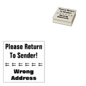 "Bitte zurück zum Absender!", "Falsche Adresse! Gummistempel (Stempel)