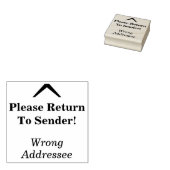"Bitte zurück zum Absender!", "Falsche Adresse! Gummistempel (Stempel)