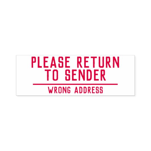 "Bitte zurück zum Absender" "Falsche Adresse" Permastempel (Design)