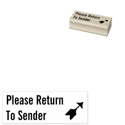 "Bitte zurück zum Absender"-Kautschuk-Briefmarke Gummistempel (Stempel)