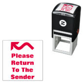 "Bitte zurück zum Absender" Kautschuk-Briefmarke Permastempel (Beispiel)