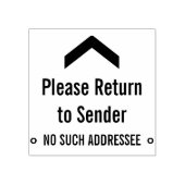 "Bitte zurück zum Absender", "KEINE SOLCHE ANSCHRI Gummistempel (Prägung)