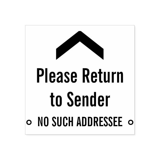 "Bitte zurück zum Absender", "KEINE SOLCHE ANSCHRI Gummistempel (Prägung)